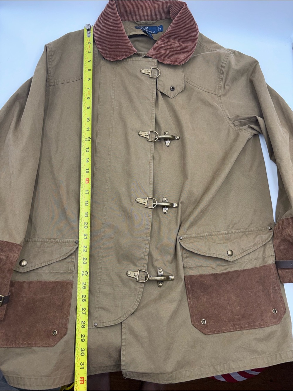 Vintage Rare Polo Ralph Lauren 1980s fireman jacket brown MEDIUM!!! - Picture 14 of 16